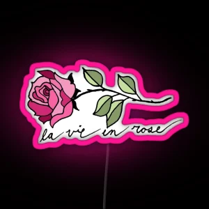 La Vie En Rose Pink RGB Neon Sign