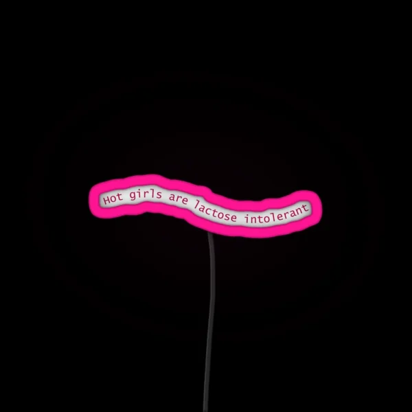Lactose Intolerant RGB Neon Sign