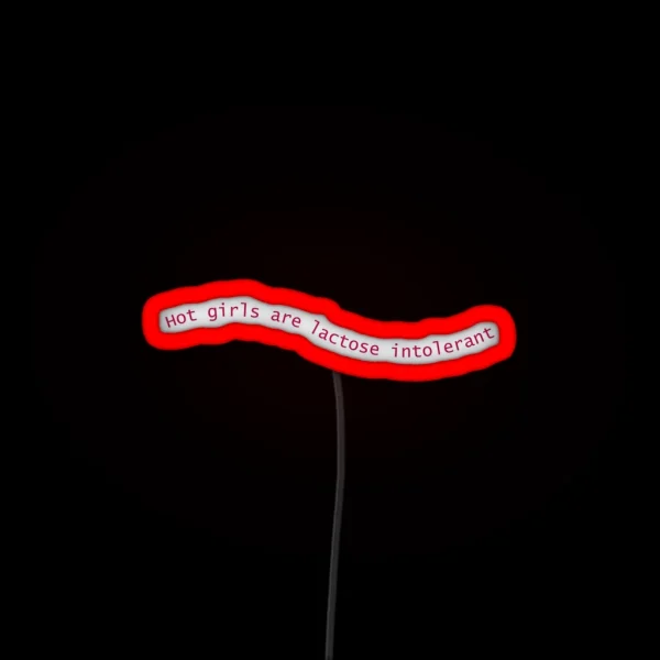 Lactose Intolerant RGB Neon Sign