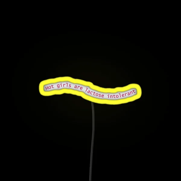 Lactose Intolerant RGB Neon Sign