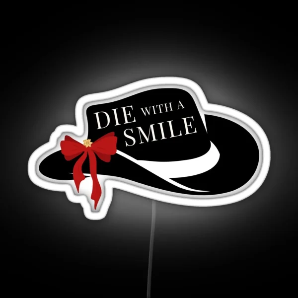 Lady Gaga And Bruno Mars Die With A Smile Hat And Bow RGB Neon Sign