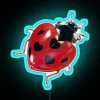 Vintage Neon Lady Love Bug Sign with Color Changing RGB Effects