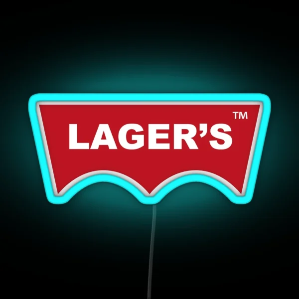 Lager S Red Logo RGB Neon Sign