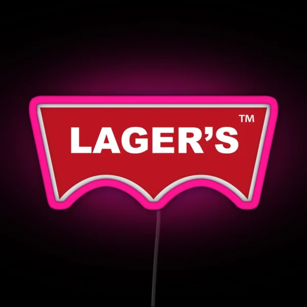 Lager S Red Logo RGB Neon Sign