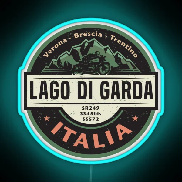 Lago Di Garda Lake Garda Italy RGB Neon Sign