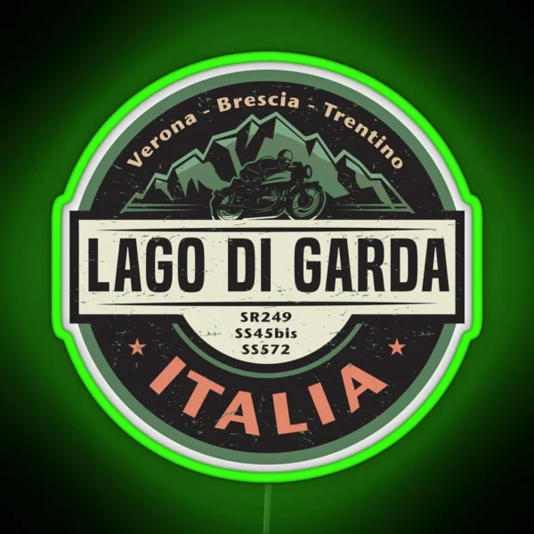 Lago Di Garda Lake Garda Italy RGB Neon Sign