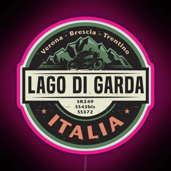 Lago Di Garda Lake Garda Italy RGB Neon Sign