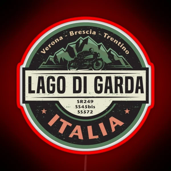Lago Di Garda Lake Garda Italy RGB Neon Sign