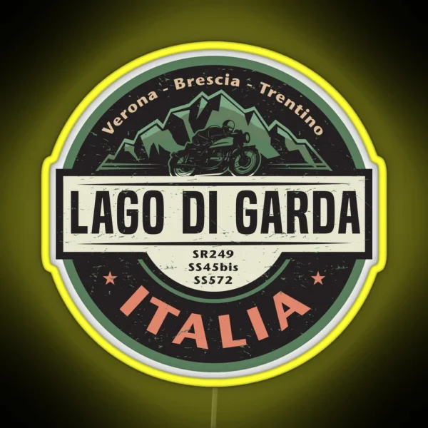 Lago Di Garda Lake Garda Italy RGB Neon Sign