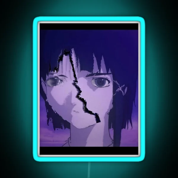 Lain Crack In The Wired RGB Neon Sign