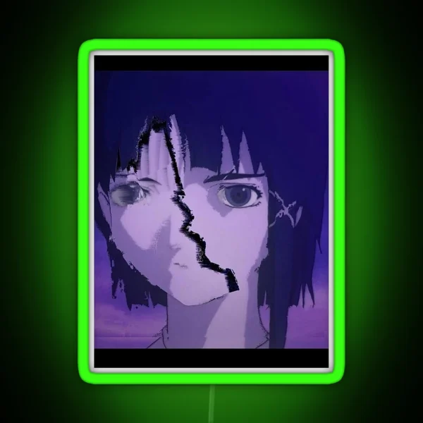 Lain Crack In The Wired RGB Neon Sign