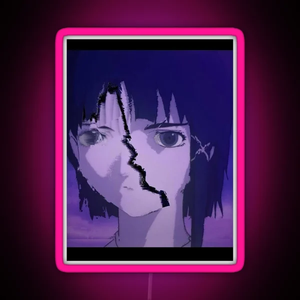 Lain Crack In The Wired RGB Neon Sign