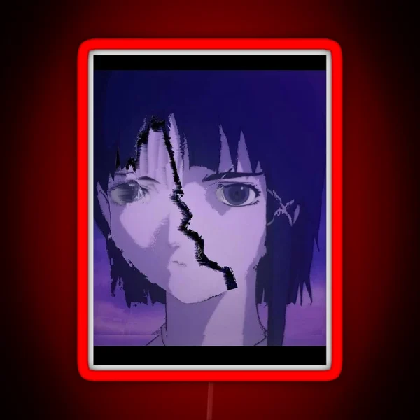 Lain Crack In The Wired RGB Neon Sign