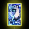 Vibrant LED display panel with colorful mixed collage design elements.