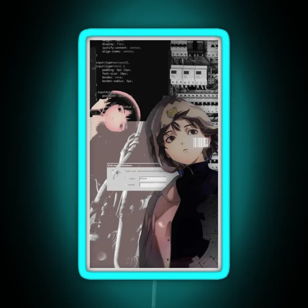 Lain Midnite Collage RGB Neon Sign