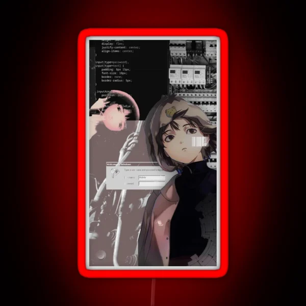 Lain Midnite Collage RGB Neon Sign