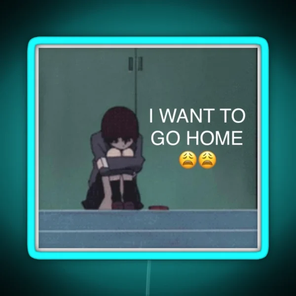 Lain Wants To Go Home RGB Neon Sign