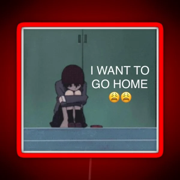 Lain Wants To Go Home RGB Neon Sign