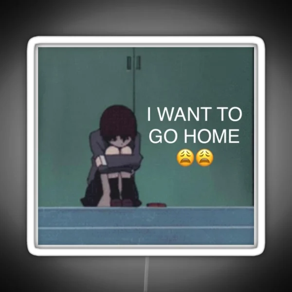 Lain Wants To Go Home RGB Neon Sign