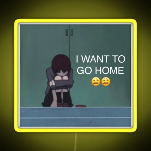 Lain Wants To Go Home RGB Neon Sign