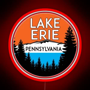 LAKE ERIE PENNSYLVANIA BOATING FISHING GREAT LAKES RGB Neon Sign