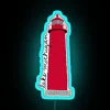 Vibrant Rainbow LED Sign Featuring Iconic Lake Michigan and Grand Haven