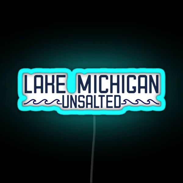 Lake Michigan Navy RGB Neon Sign