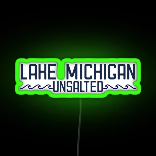 Lake Michigan Navy RGB Neon Sign