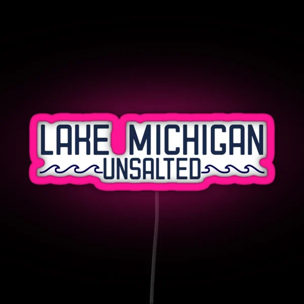 Lake Michigan Navy RGB Neon Sign