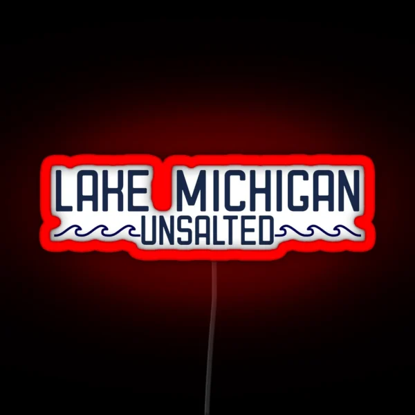 Lake Michigan Navy RGB Neon Sign