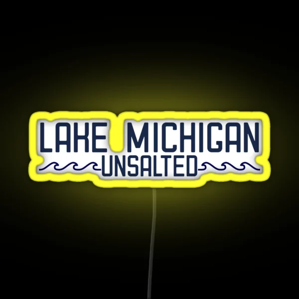 Lake Michigan Navy RGB Neon Sign