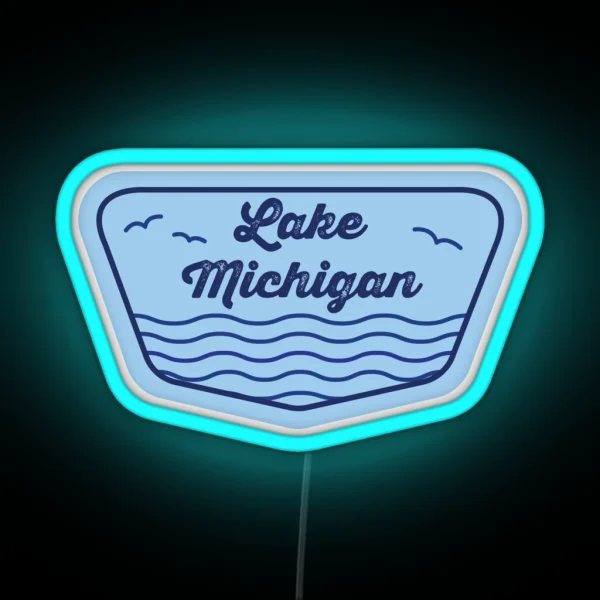 Lake Michigan Wave RGB Neon Sign