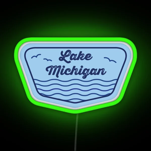 Lake Michigan Wave RGB Neon Sign