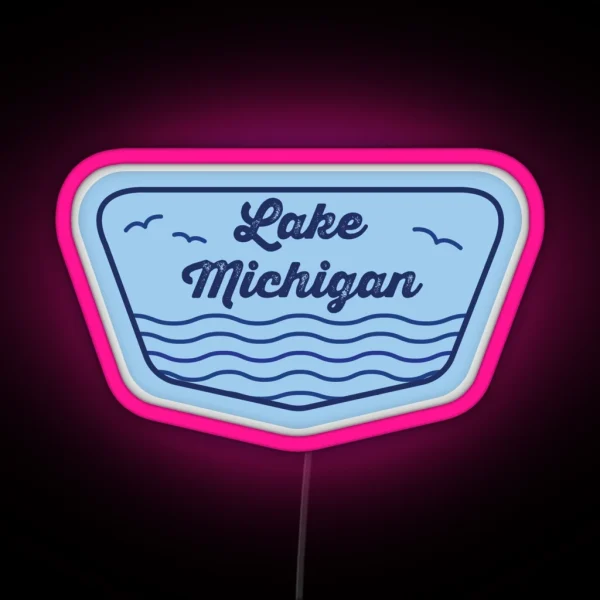 Lake Michigan Wave RGB Neon Sign