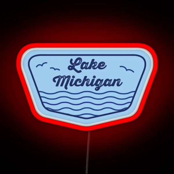 Lake Michigan Wave RGB Neon Sign