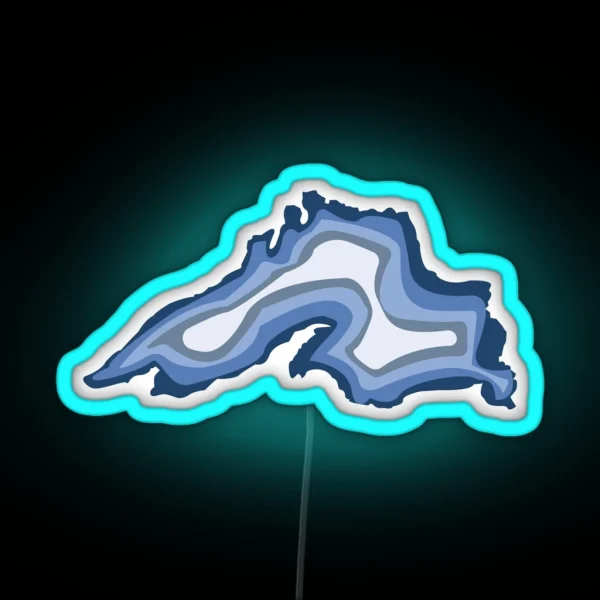Lake Superior Agate Cool RGB Neon Sign