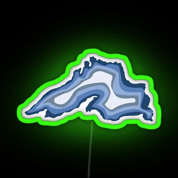 Lake Superior Agate Cool RGB Neon Sign