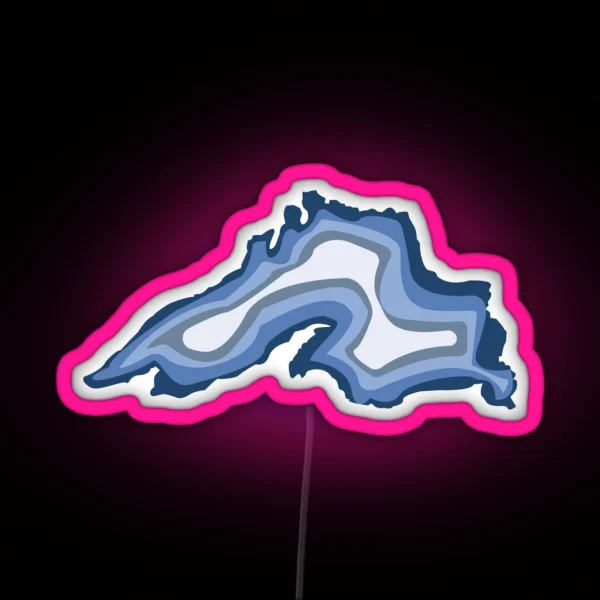 Lake Superior Agate Cool RGB Neon Sign