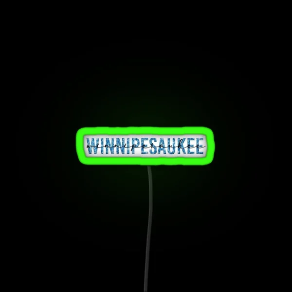 Lake Winnipesaukee RGB Neon Sign