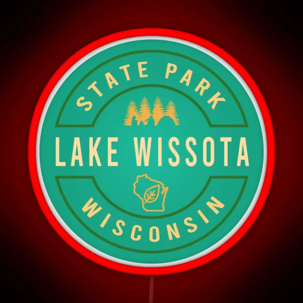 Lake Wissota State Park Adventure Logo RGB Neon Sign
