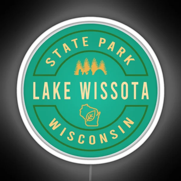 Lake Wissota State Park Adventure Logo RGB Neon Sign