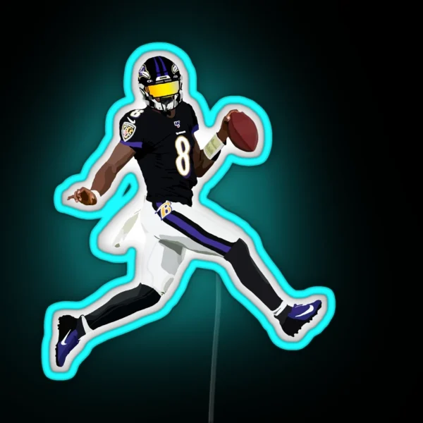 Lamar Jackson RGB Neon Sign