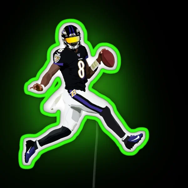 Lamar Jackson RGB Neon Sign