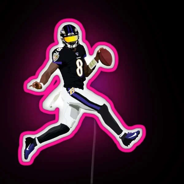 Lamar Jackson RGB Neon Sign