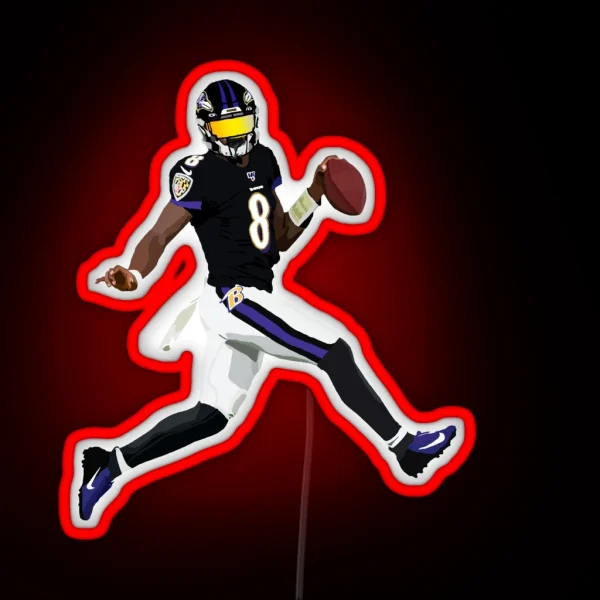 Lamar Jackson RGB Neon Sign