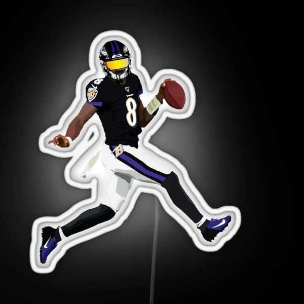 Lamar Jackson RGB Neon Sign