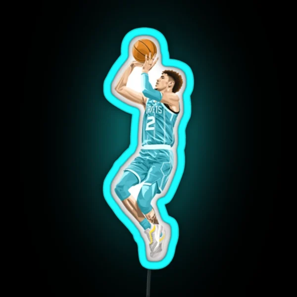 Lamelo Ball Hornets 2021 RGB Neon Sign