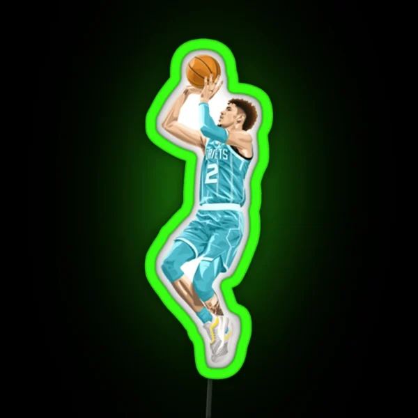 Lamelo Ball Hornets 2021 RGB Neon Sign