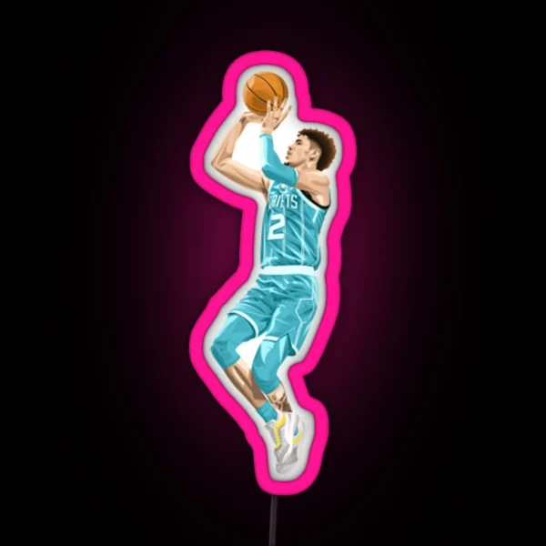 Lamelo Ball Hornets 2021 RGB Neon Sign