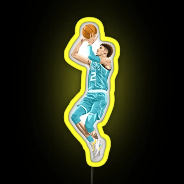 Lamelo Ball Hornets 2021 RGB Neon Sign